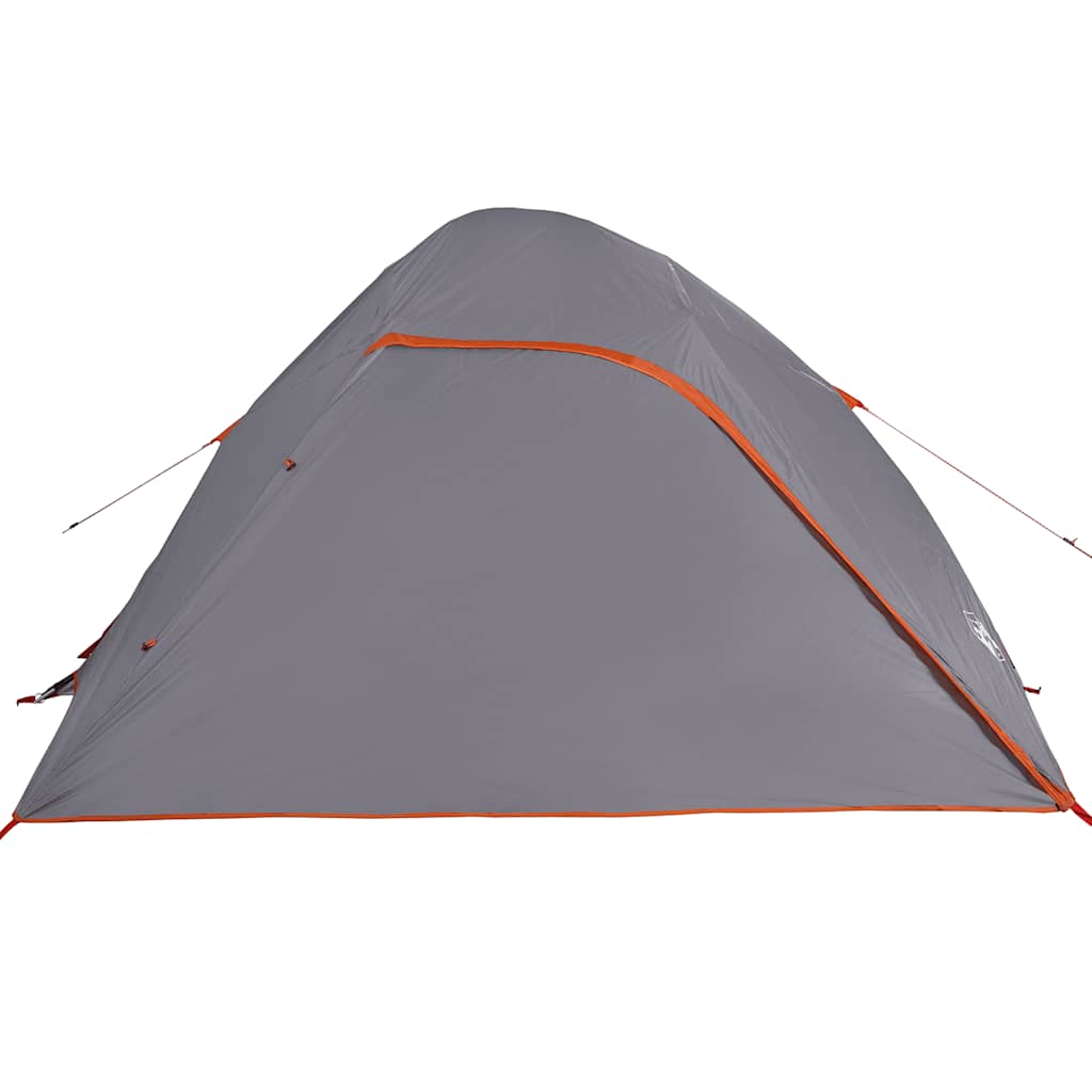 Kuppeltelt For Camping 4 Personer Grå Vanntett