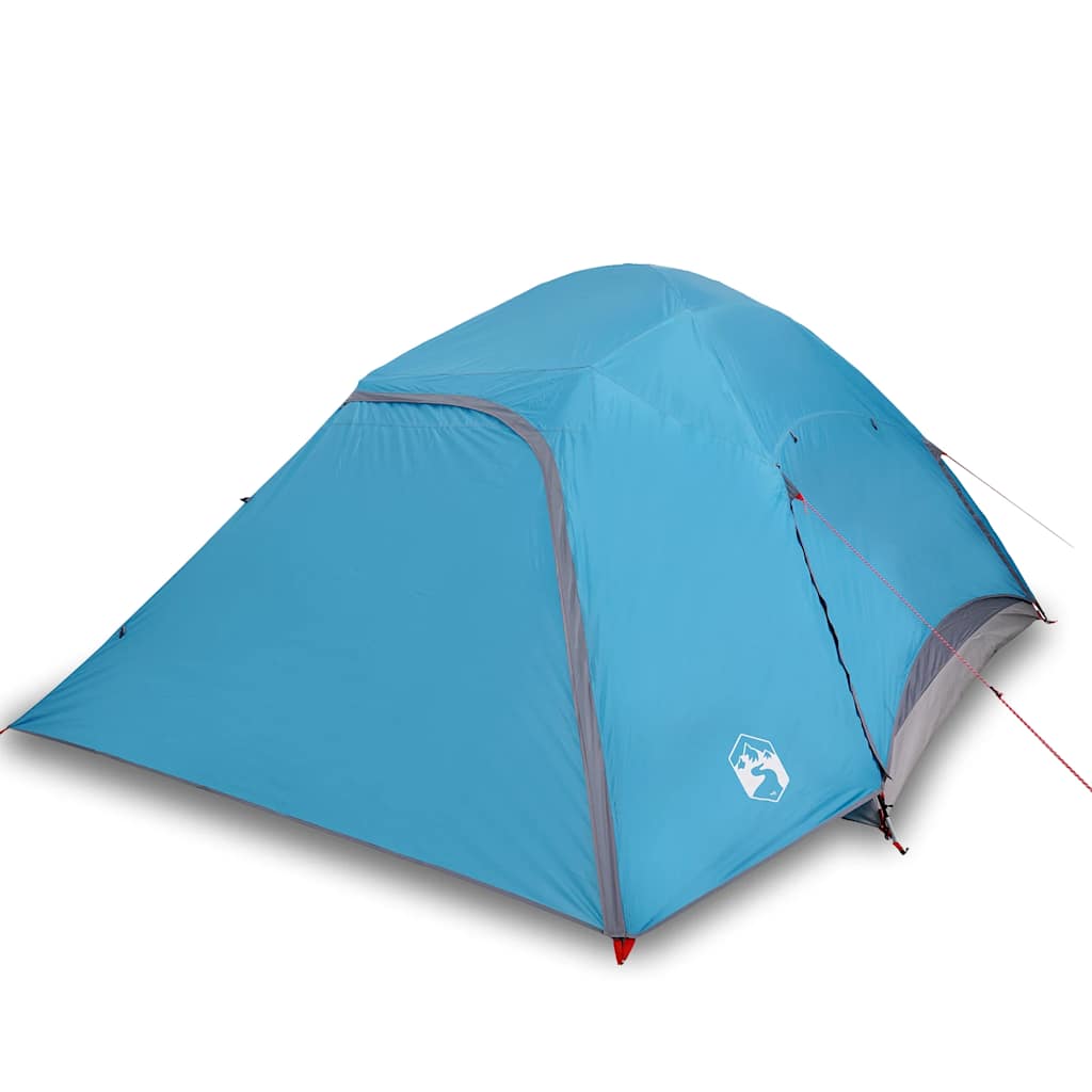 Kuppeltelt For Camping 6 Personer Blå Vanntett