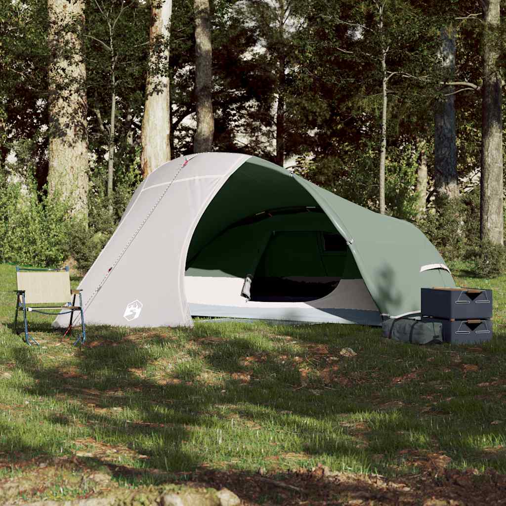 Kuppeltelt For Camping 4 Personer Grønn Vanntett