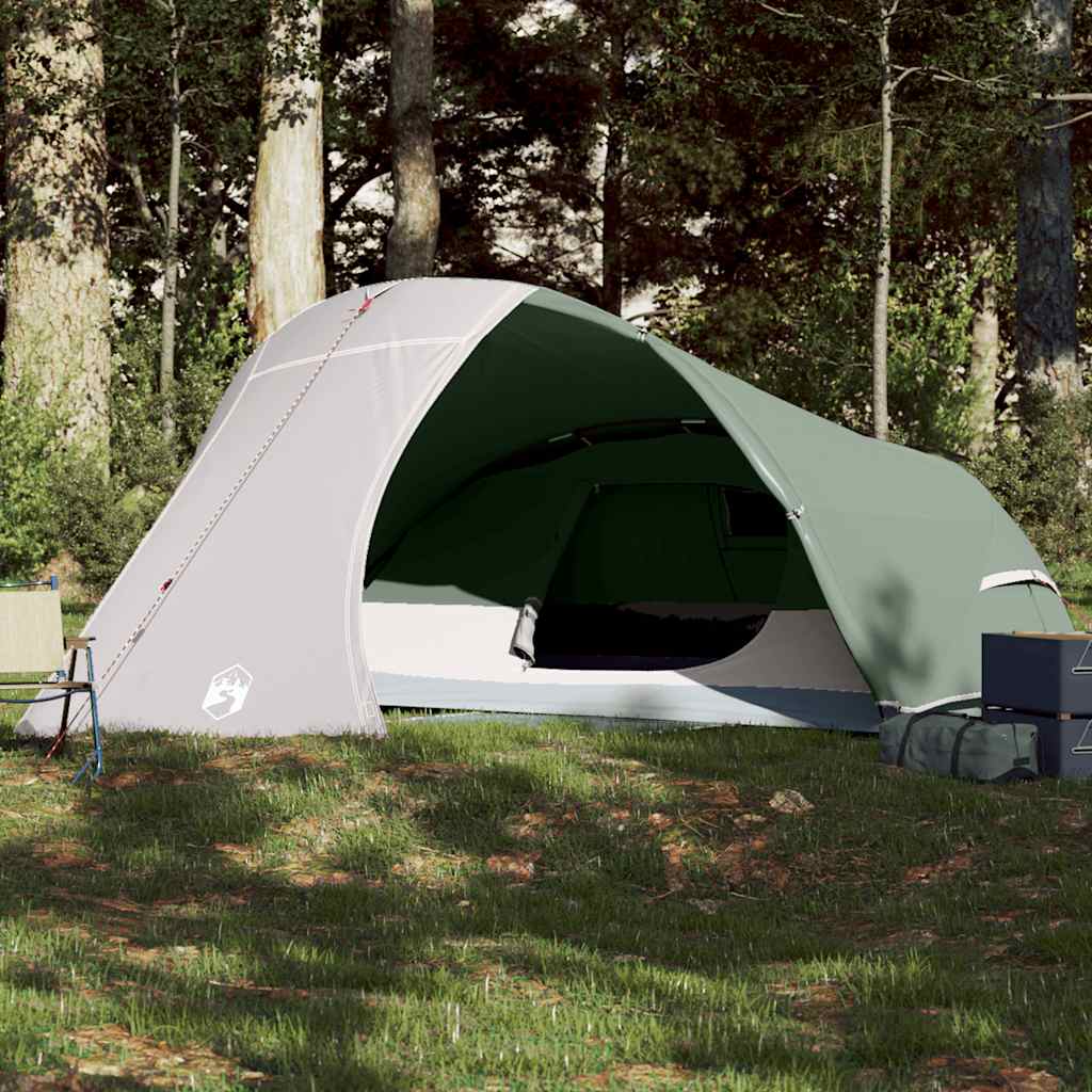 Kuppeltelt For Camping 4 Personer Grønn Vanntett