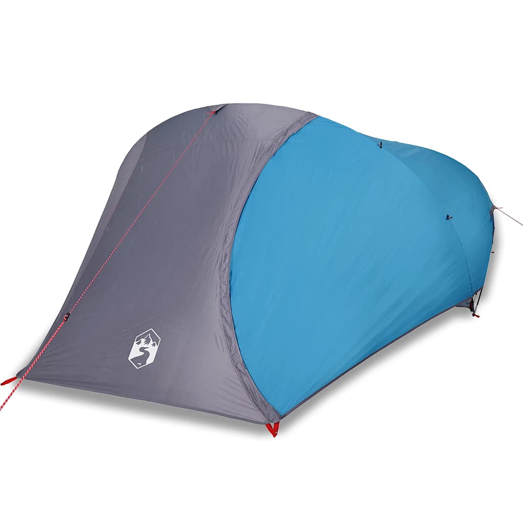 Kuppeltelt For Camping 4 Personer Blå Vanntett