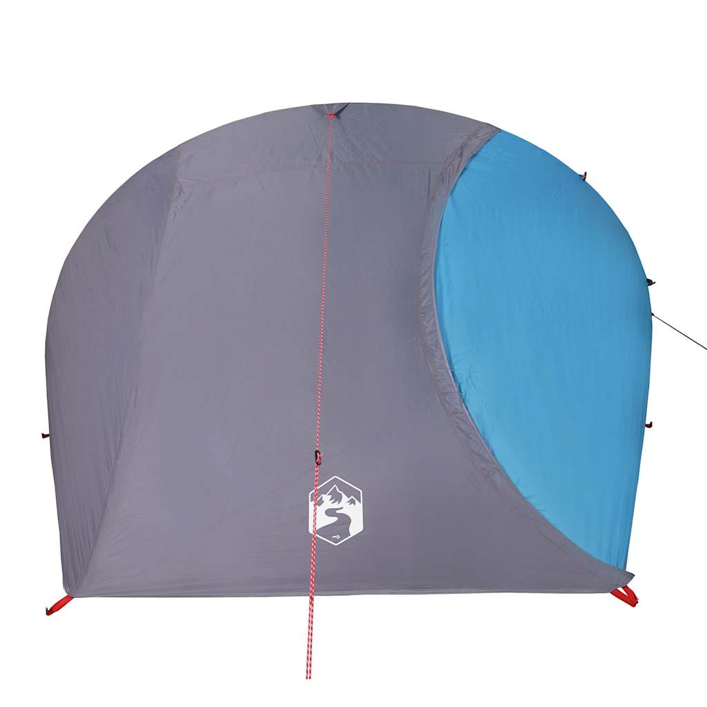 Kuppeltelt For Camping 4 Personer Blå Vanntett