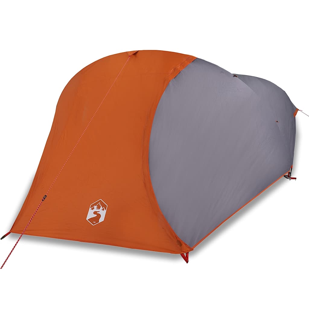 Kuppeltelt For Camping 4 Personer Oransje Vanntett