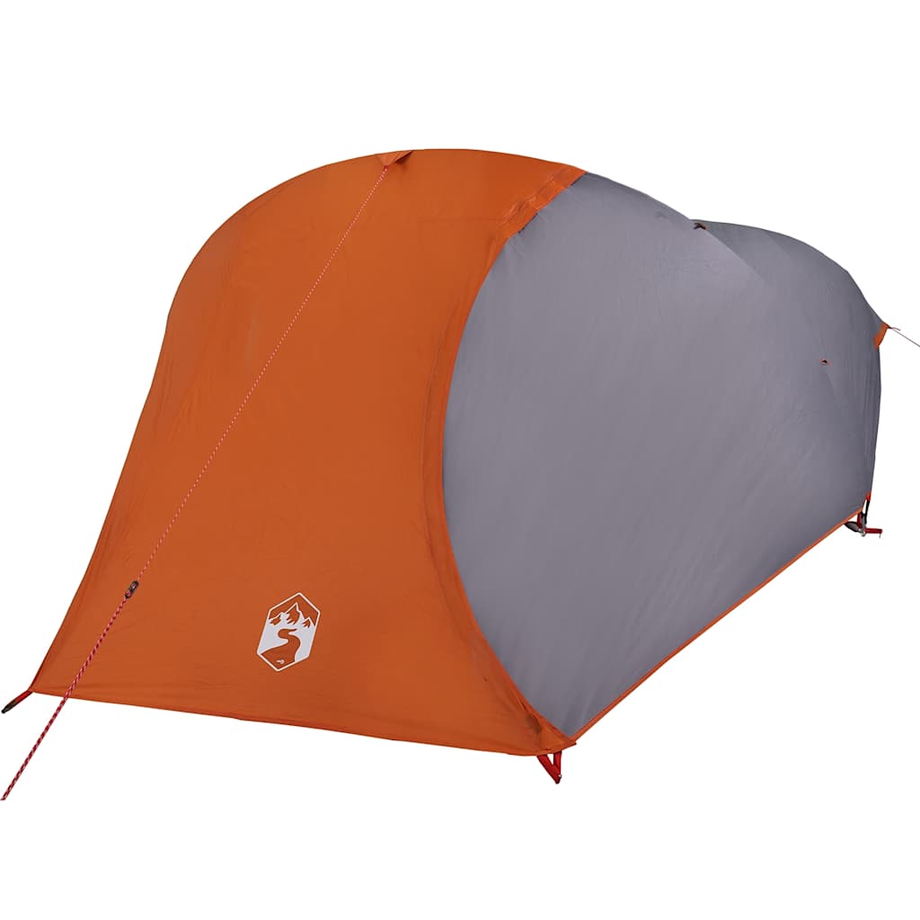 Kuppeltelt For Camping 4 Personer Oransje Vanntett