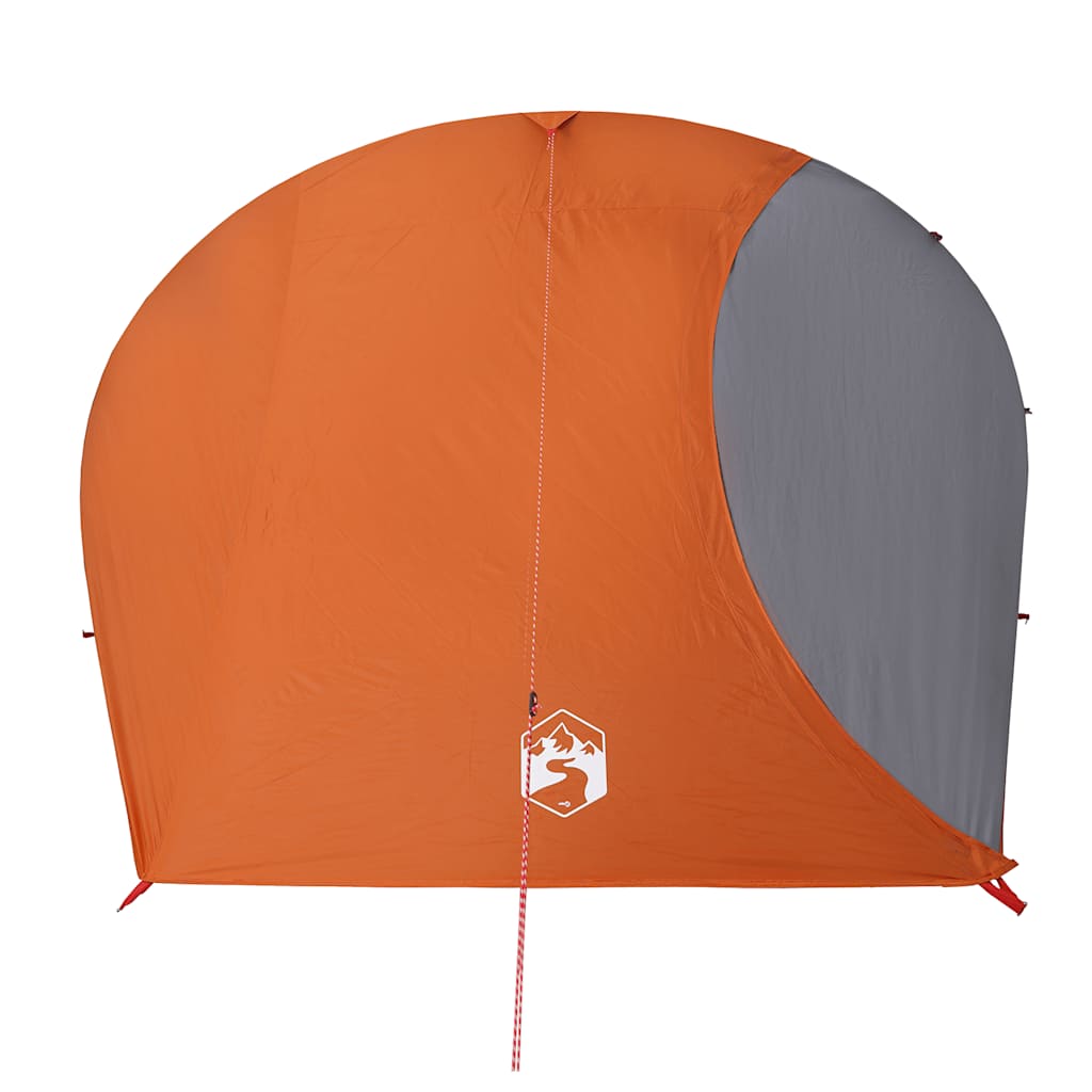 Kuppeltelt For Camping 4 Personer Oransje Vanntett