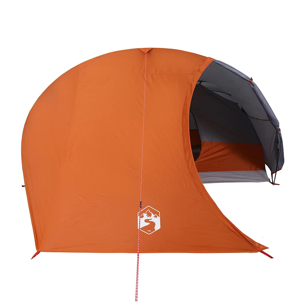 Kuppeltelt For Camping 4 Personer Oransje Vanntett