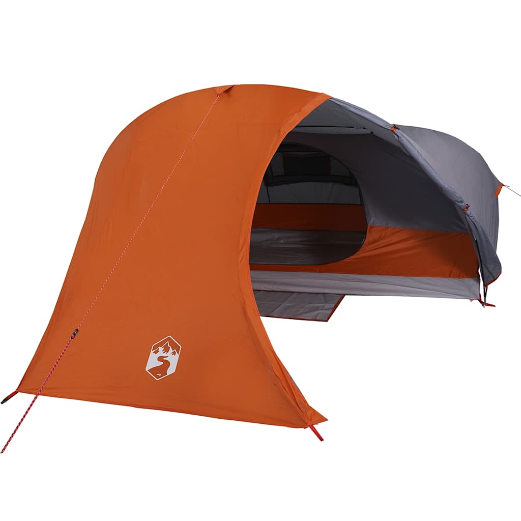 Kuppeltelt For Camping 4 Personer Oransje Vanntett