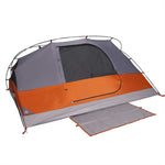 Kuppeltelt For Camping 4 Personer Oransje Vanntett
