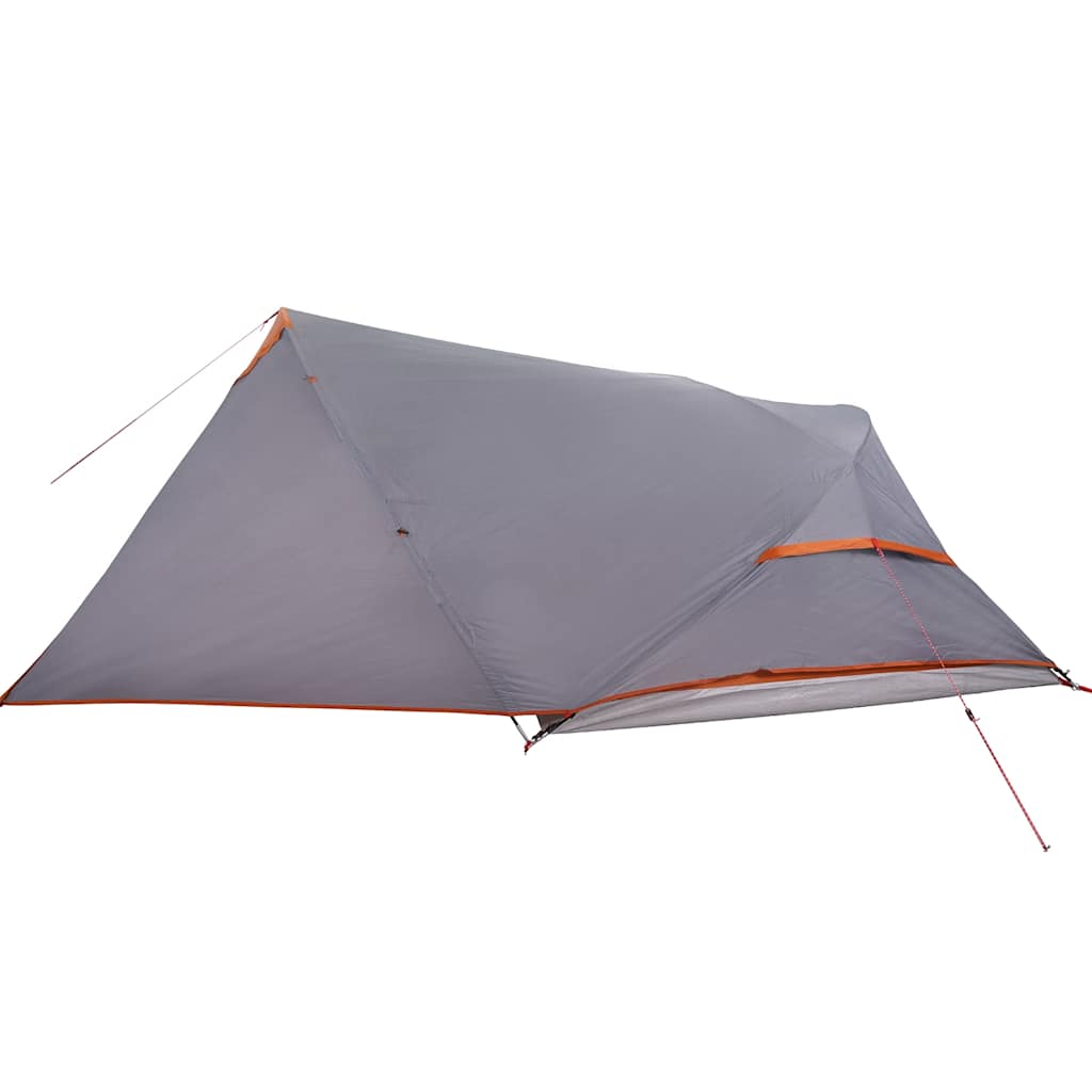 Kuppeltelt For Camping 4 Personer Oransje Vanntett