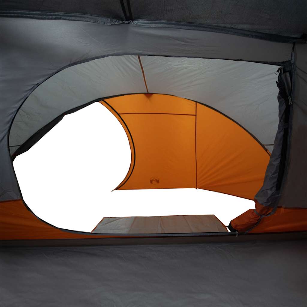 Kuppeltelt For Camping 4 Personer Oransje Vanntett