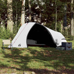 Kuppeltelt For Camping 4 Personer Hvit Blendingsstoff Vanntett