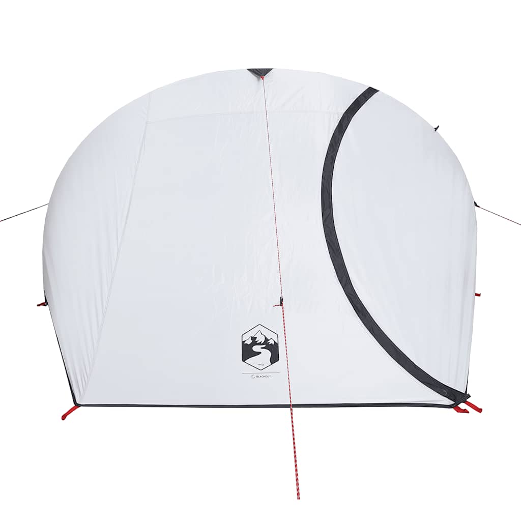 Kuppeltelt For Camping 4 Personer Hvit Blendingsstoff Vanntett