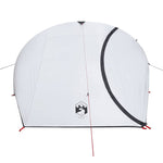 Kuppeltelt For Camping 4 Personer Hvit Blendingsstoff Vanntett