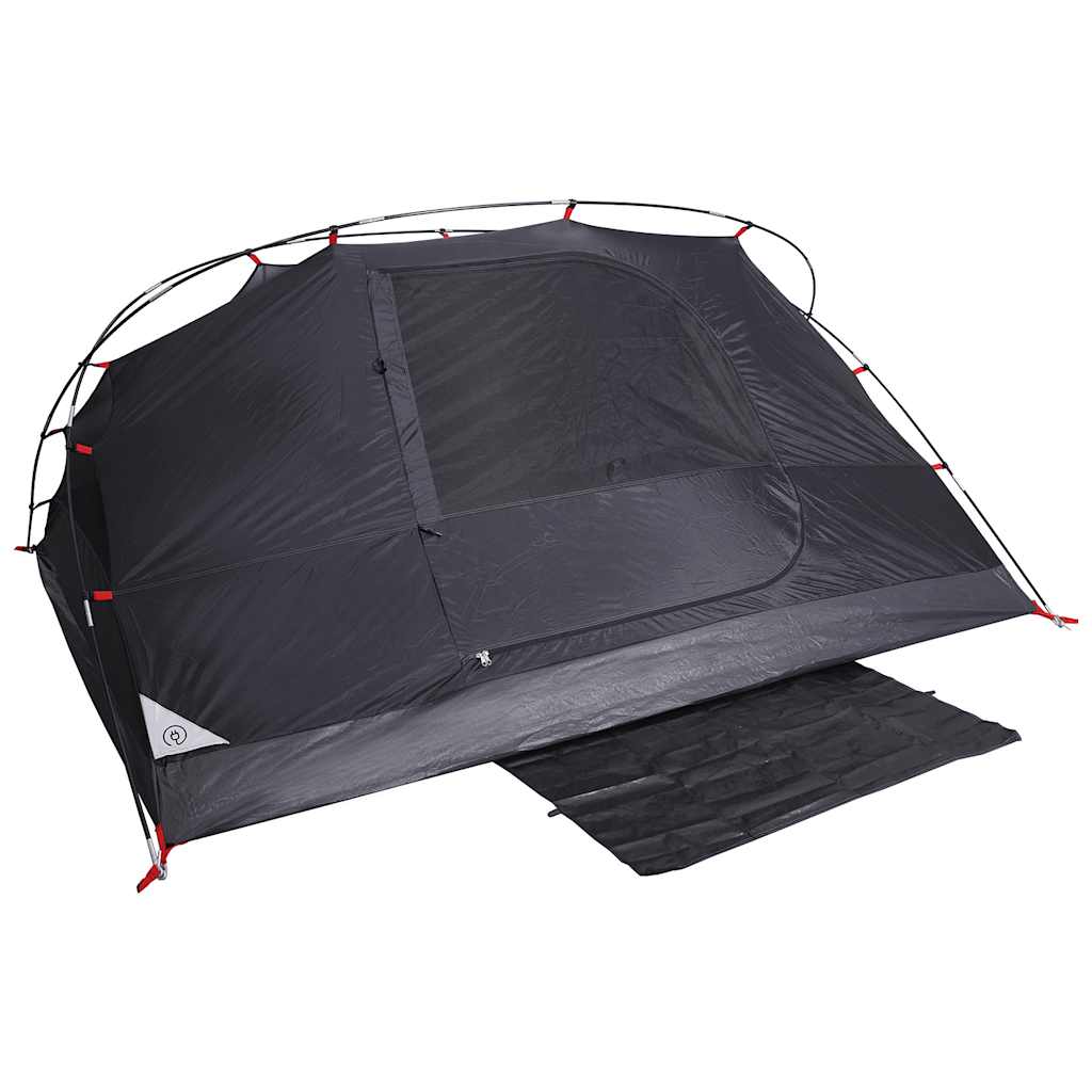 Kuppeltelt For Camping 4 Personer Hvit Blendingsstoff Vanntett