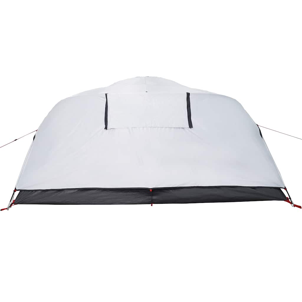 Kuppeltelt For Camping 4 Personer Hvit Blendingsstoff Vanntett