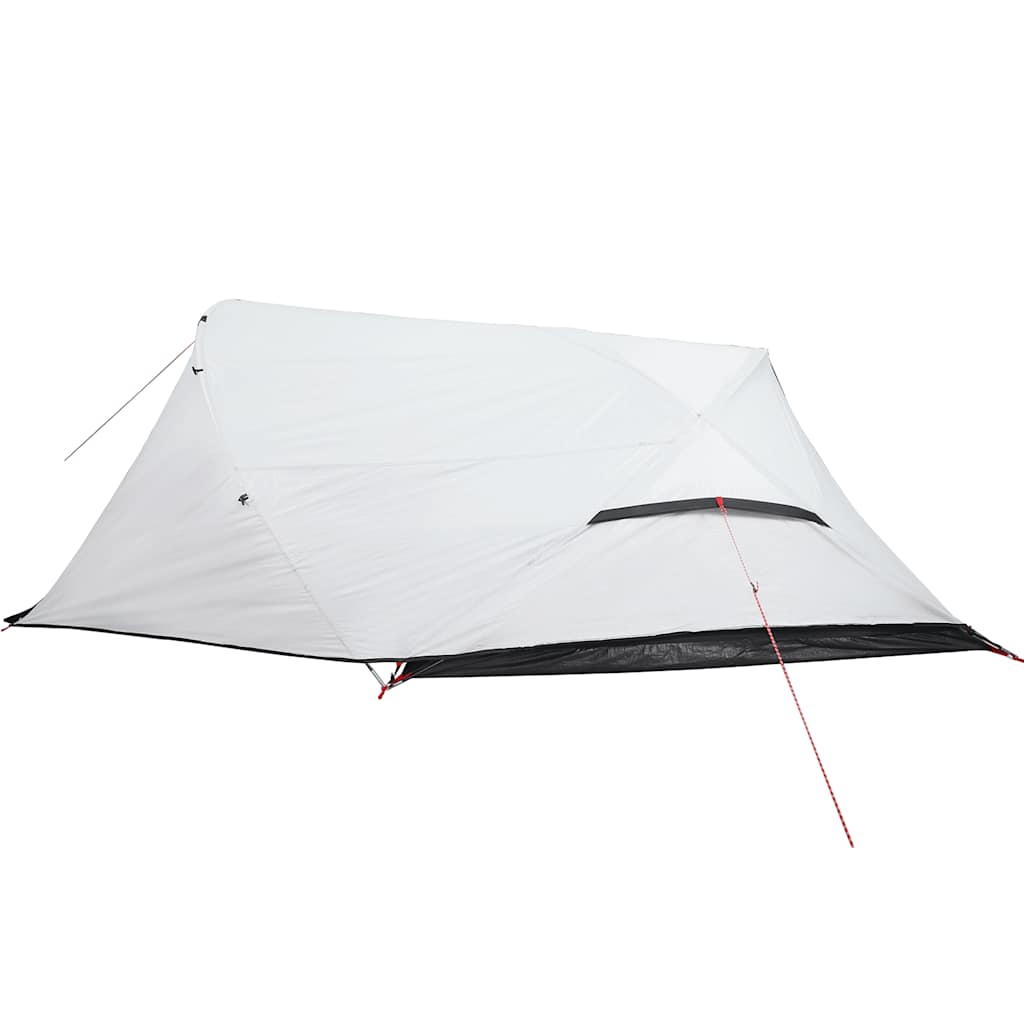 Kuppeltelt For Camping 4 Personer Hvit Blendingsstoff Vanntett