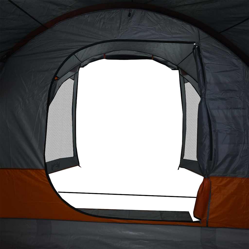 Tunneltelt For Camping 8 Personer Grå Vanntett