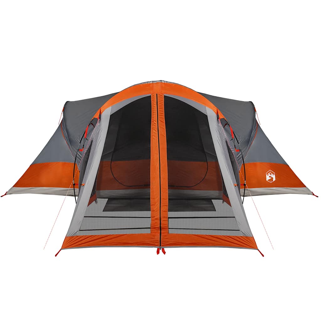 Familietelt Tipi For 8 Personer Grå Og Oransje Vanntett