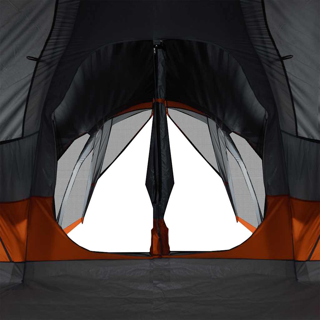 Familietelt Tipi For 8 Personer Grå Og Oransje Vanntett