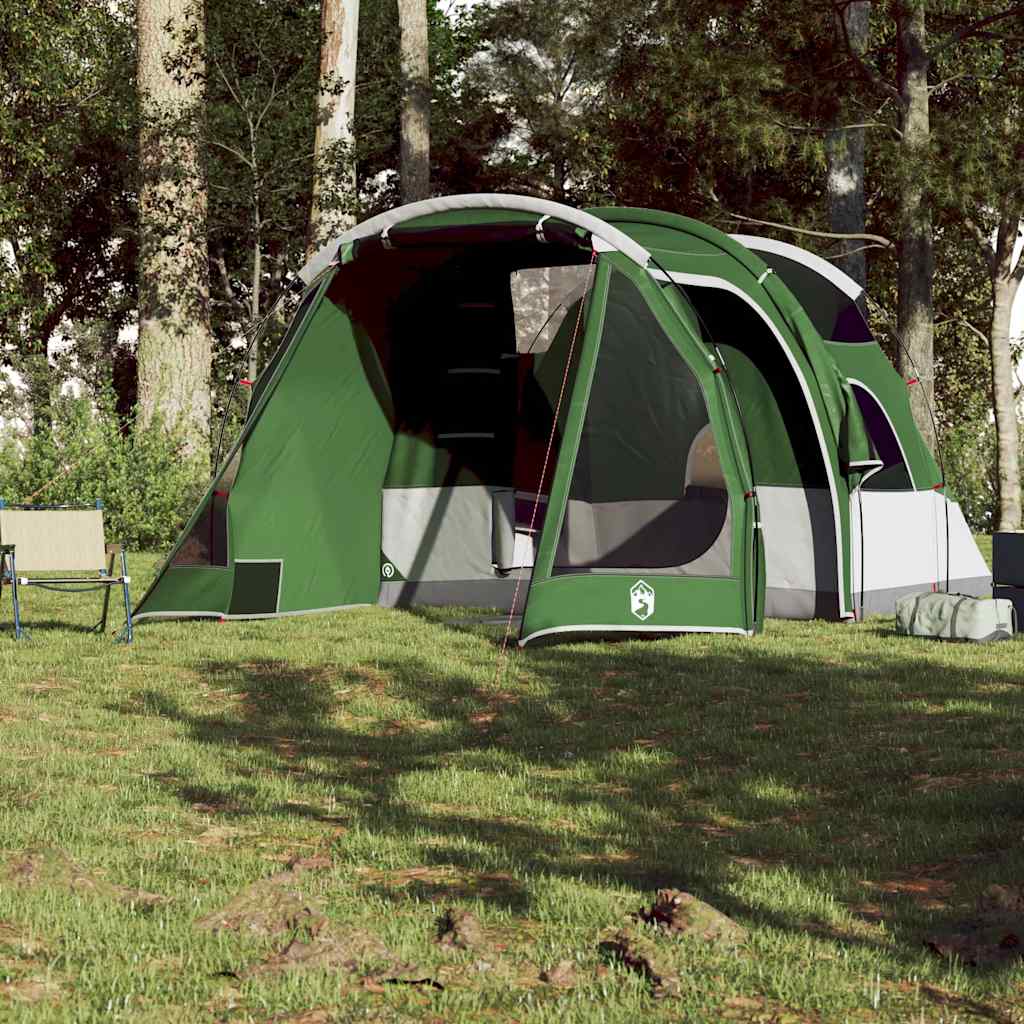 Tunneltelt For Camping 4 Personer Grønn Vanntett