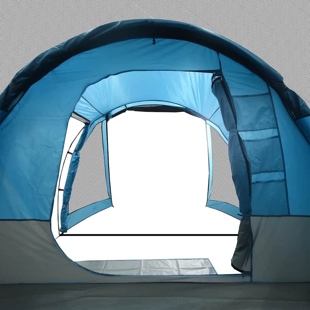 Tunneltelt For Camping 4 Personer Blå Vanntett