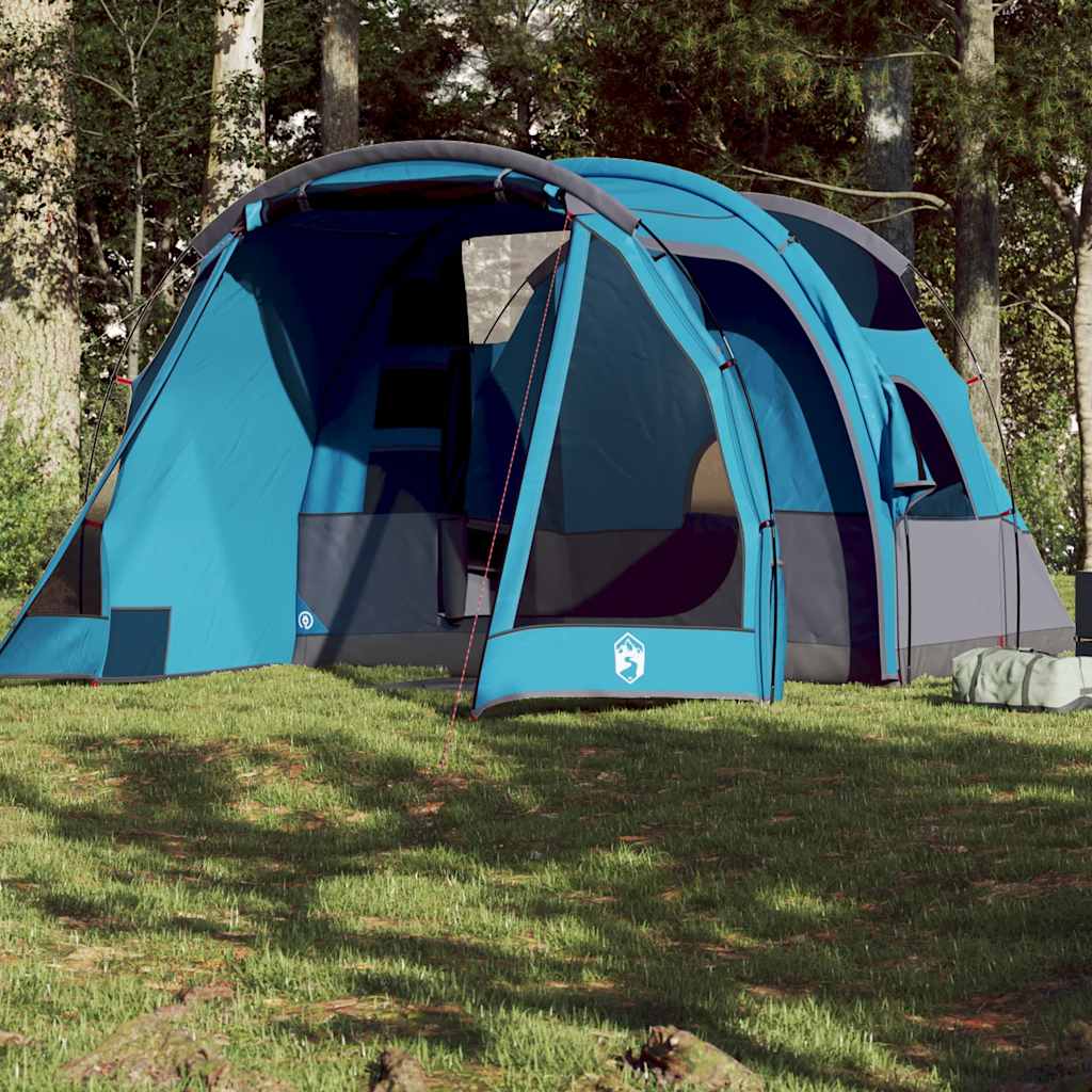 Tunneltelt For Camping 4 Personer Blå Vanntett