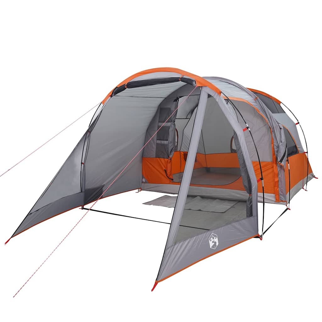 Tunneltelt For Camping 4 Personer Grå Vanntett