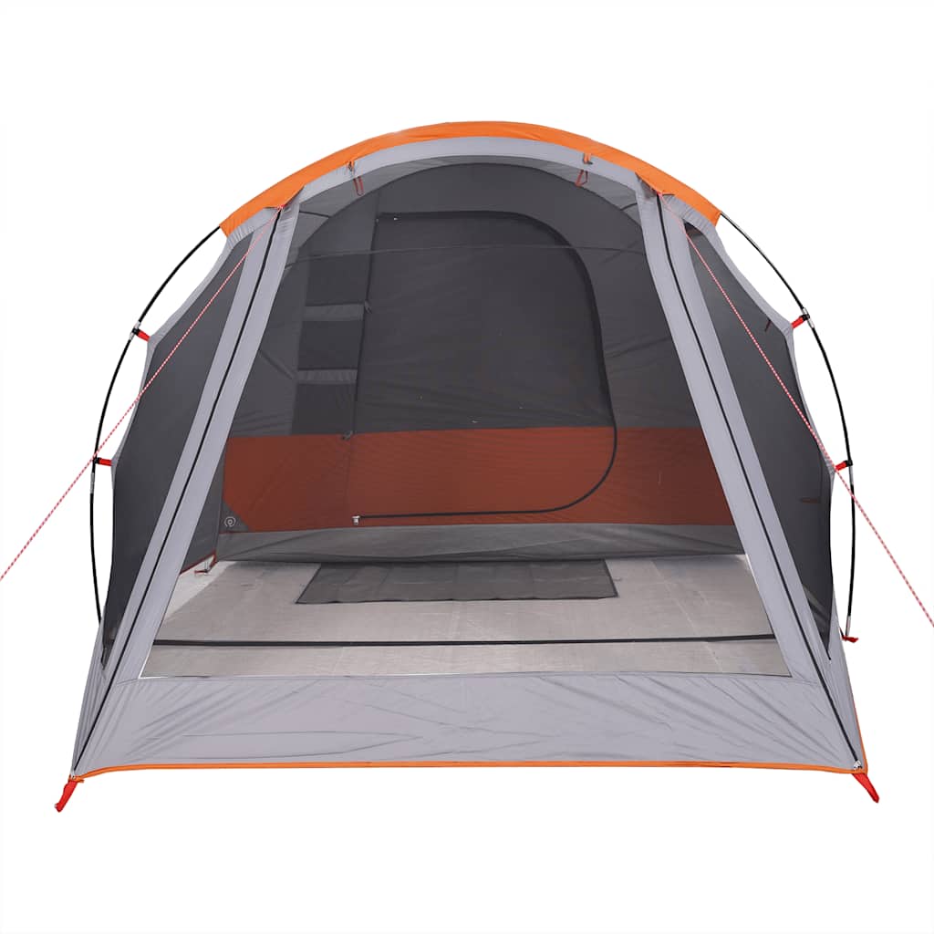 Tunneltelt For Camping 4 Personer Grå Vanntett