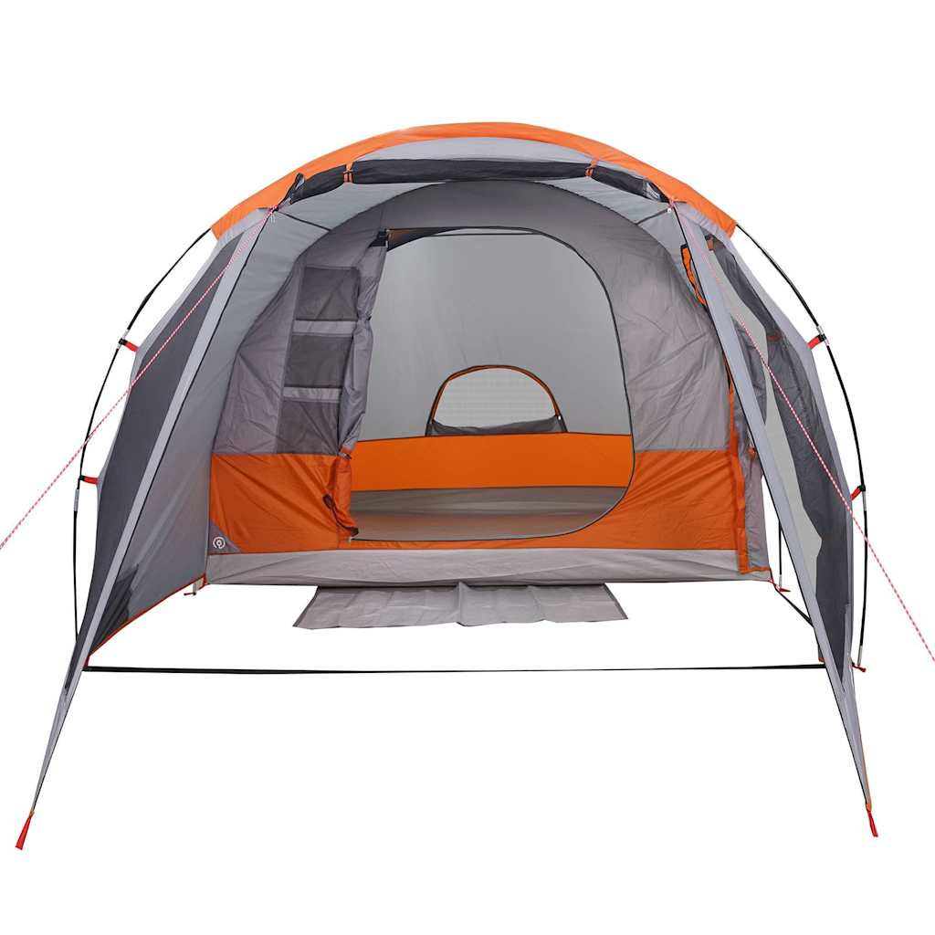 Tunneltelt For Camping 4 Personer Grå Vanntett