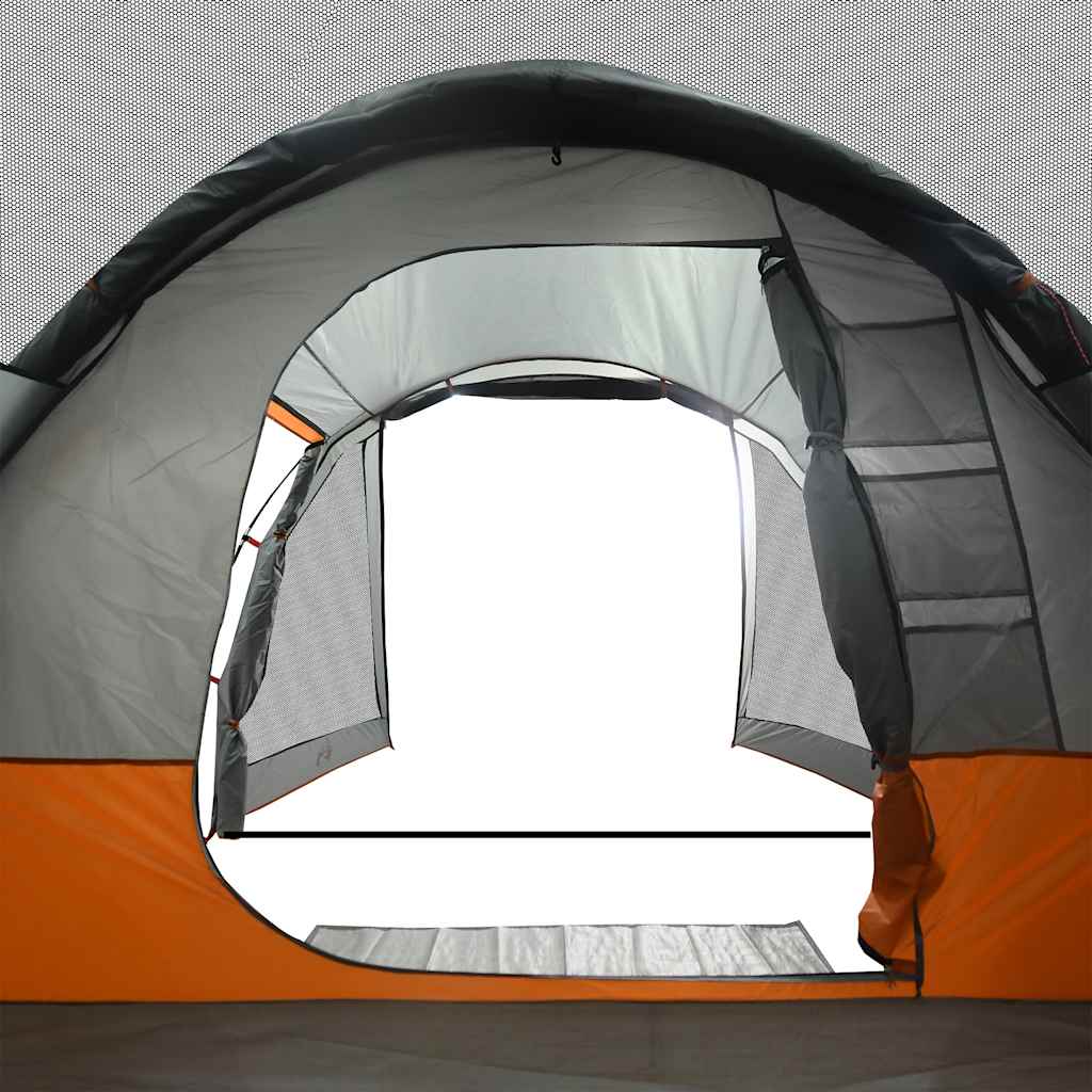 Tunneltelt For Camping 4 Personer Grå Vanntett