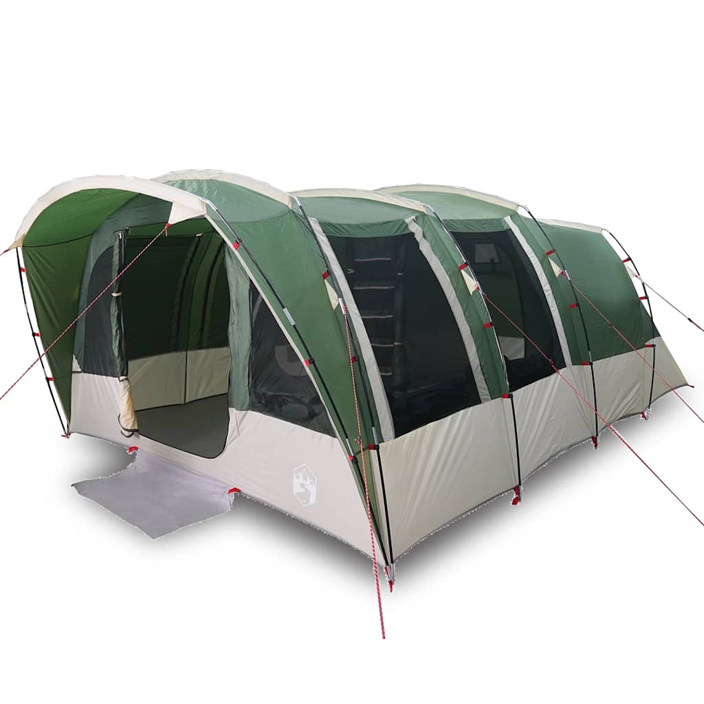 Tunneltelt For Camping 8 Personer Grønn Vanntett