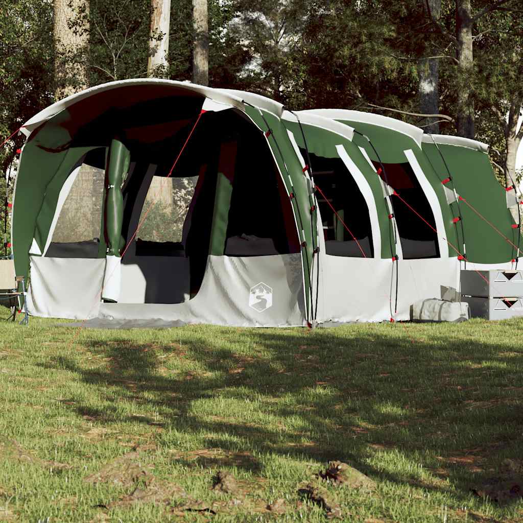 Tunneltelt For Camping 8 Personer Grønn Vanntett