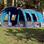Tunneltelt For Camping 8 Personer Blå Vanntett