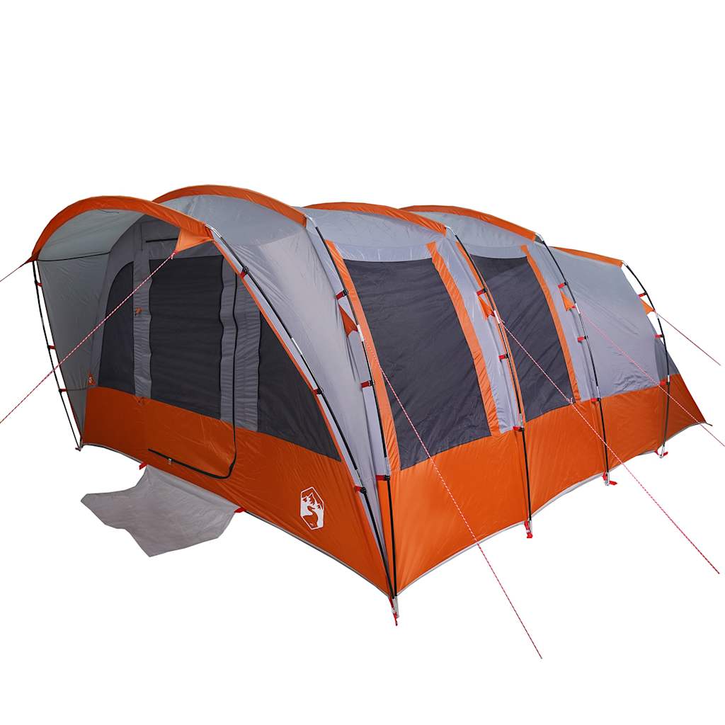 Tunneltelt For Camping 8 Personer Grå Vanntett