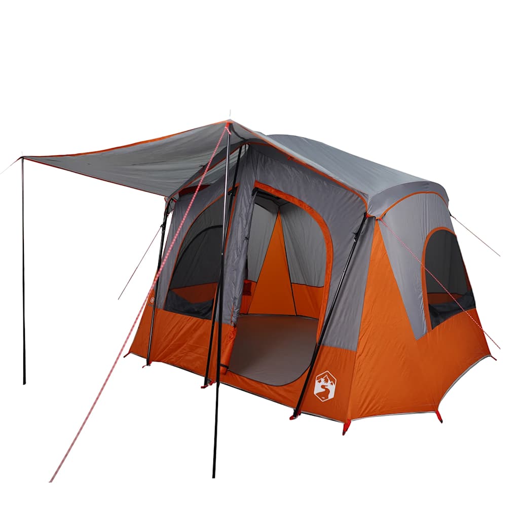 Campingtelt 5 Personer Grå Og Oransje Vanntett