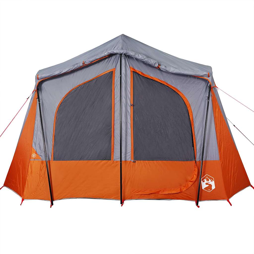 Campingtelt 5 Personer Grå Og Oransje Vanntett