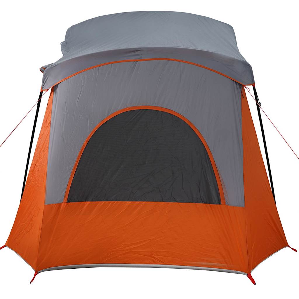 Campingtelt 5 Personer Grå Og Oransje Vanntett