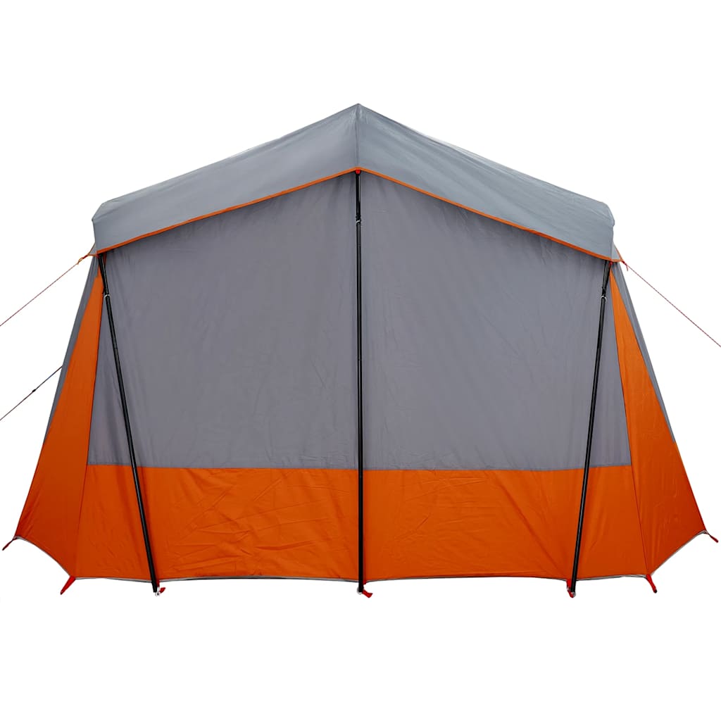 Campingtelt 5 Personer Grå Og Oransje Vanntett