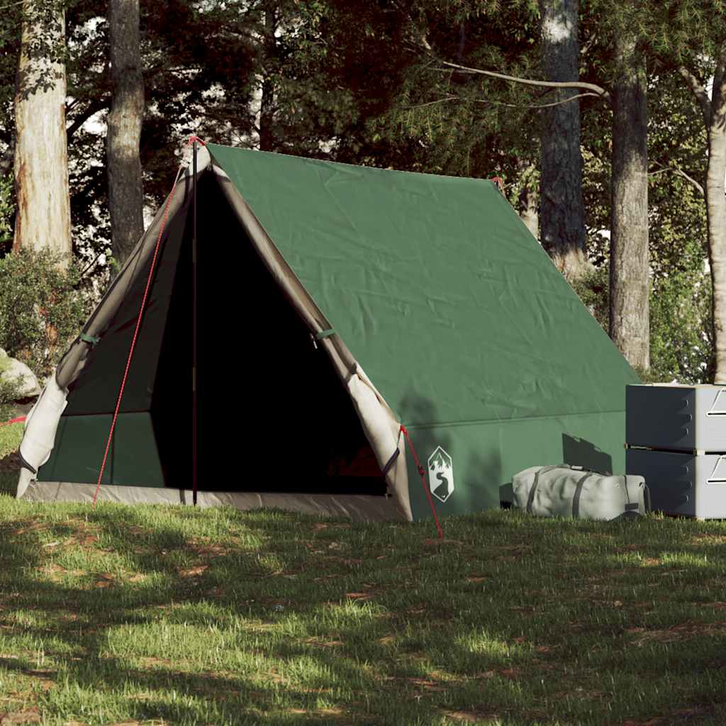 Campingtelt A-Ramme 2 Personer Grønn Vanntett