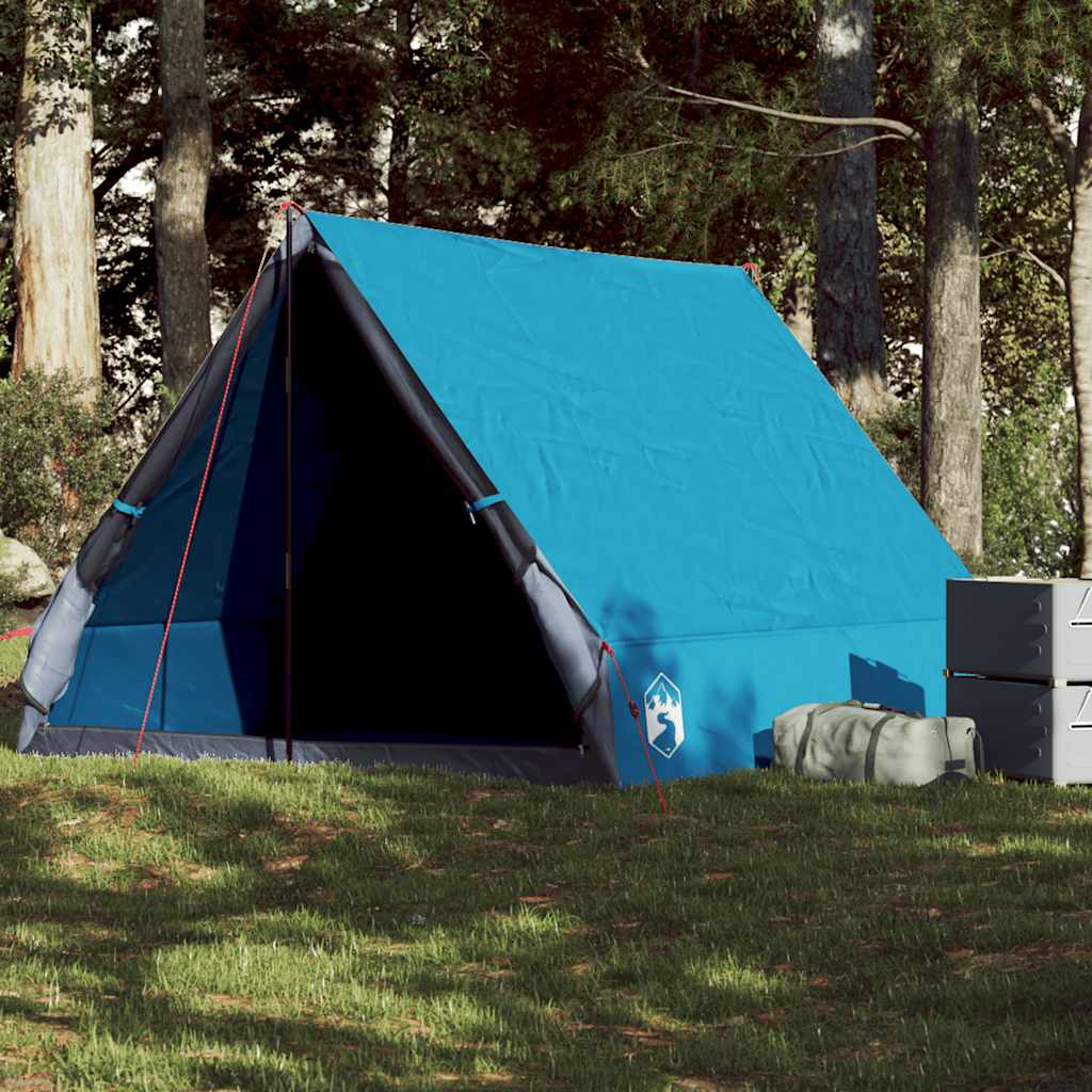 Campingtelt A-Ramme 2 Personer Blå Vanntett