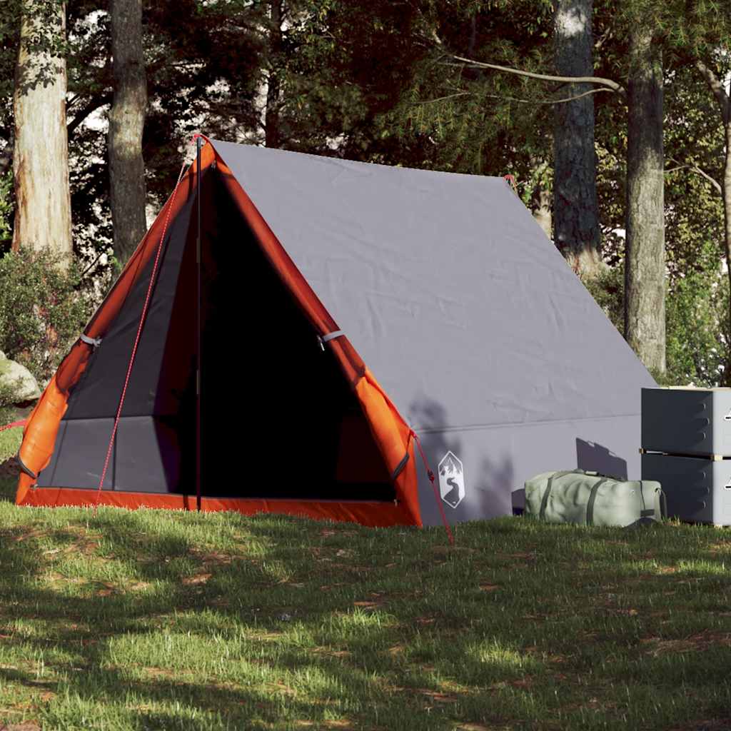 Campingtelt A-Ramme 2 Personer Grå Vanntett