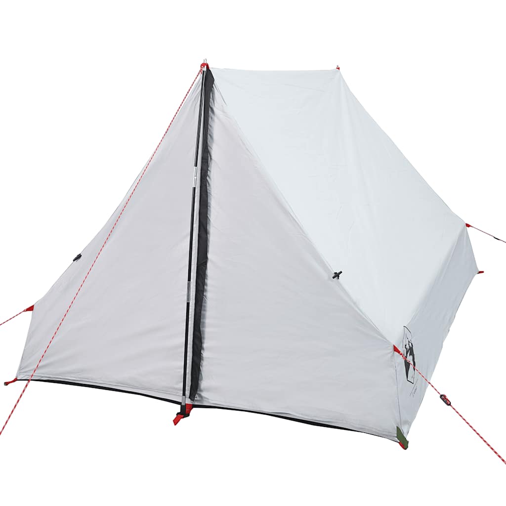 Campingtelt A-Ramme 2 Personer Hvit Blendingsstoff Vanntett