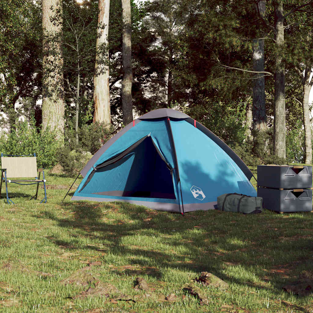 Kuppeltelt For Camping 1 Person Blå Vanntett