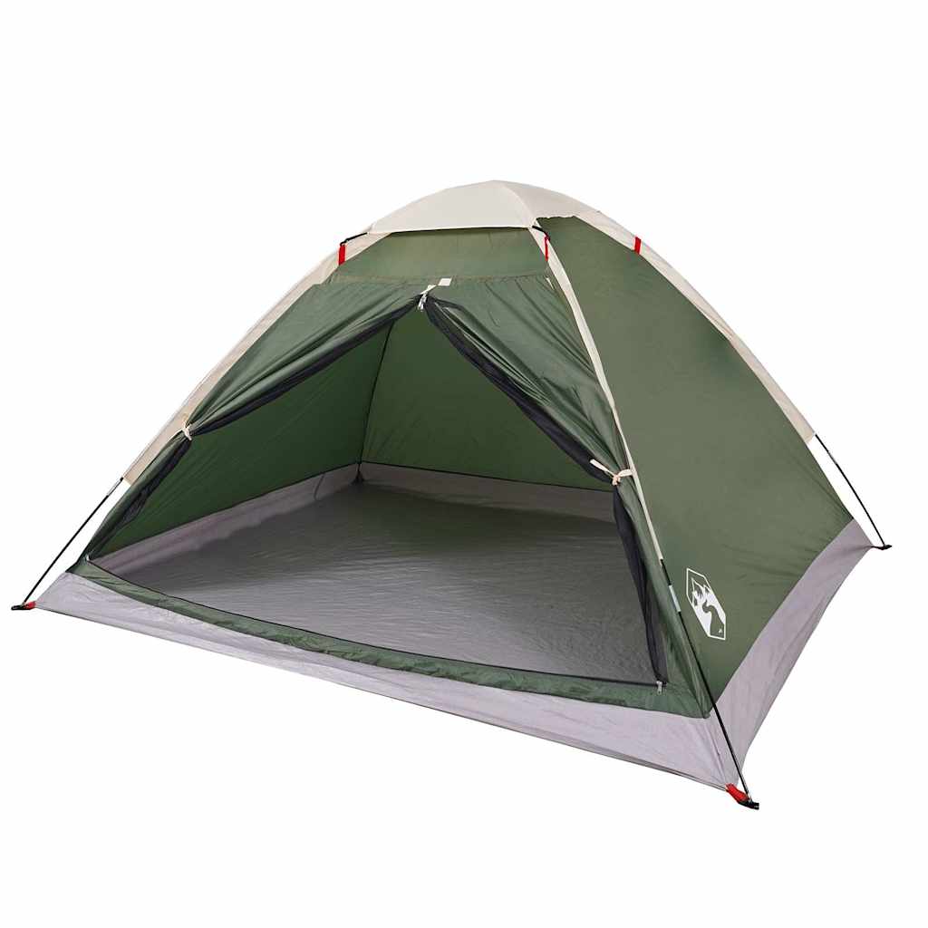 Kuppeltelt For Camping 4 Personer Grønn Vanntett