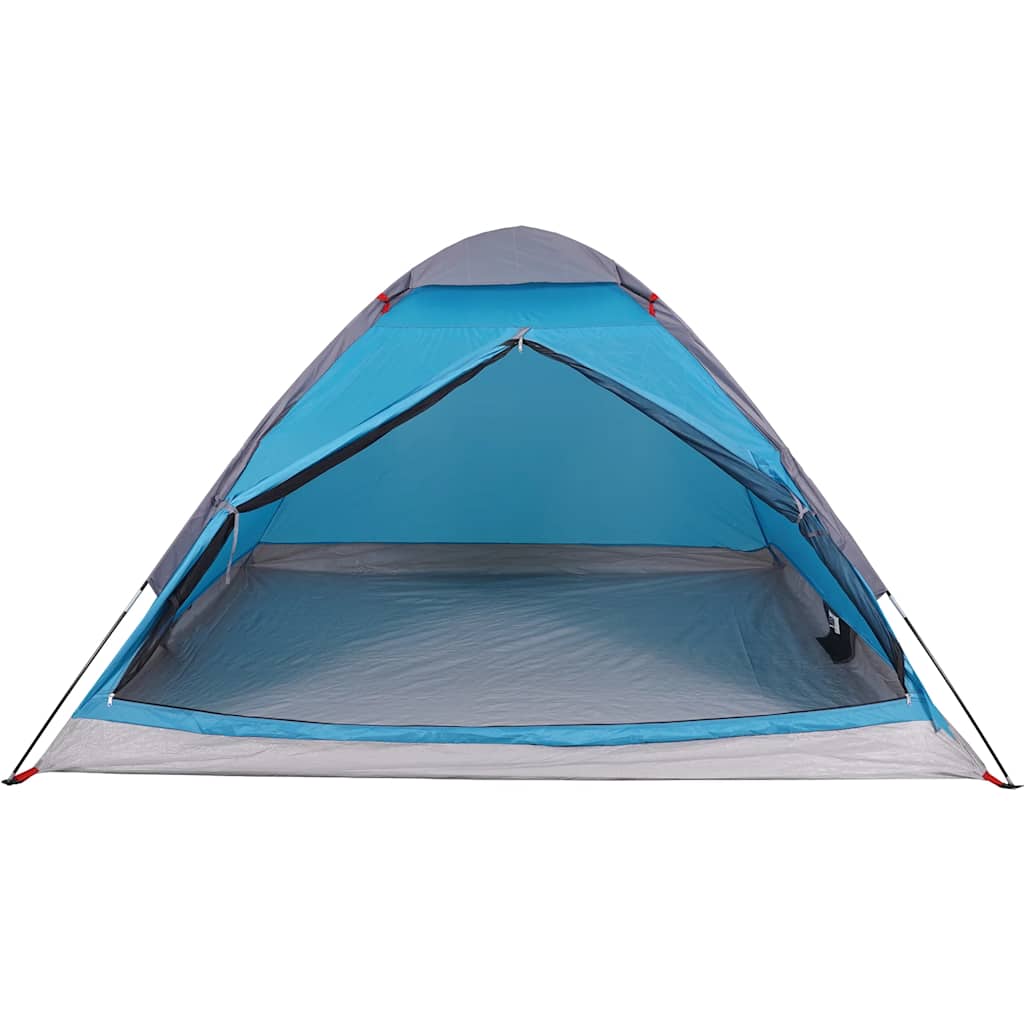 Kuppeltelt For Camping 4 Personer Blå Vanntett