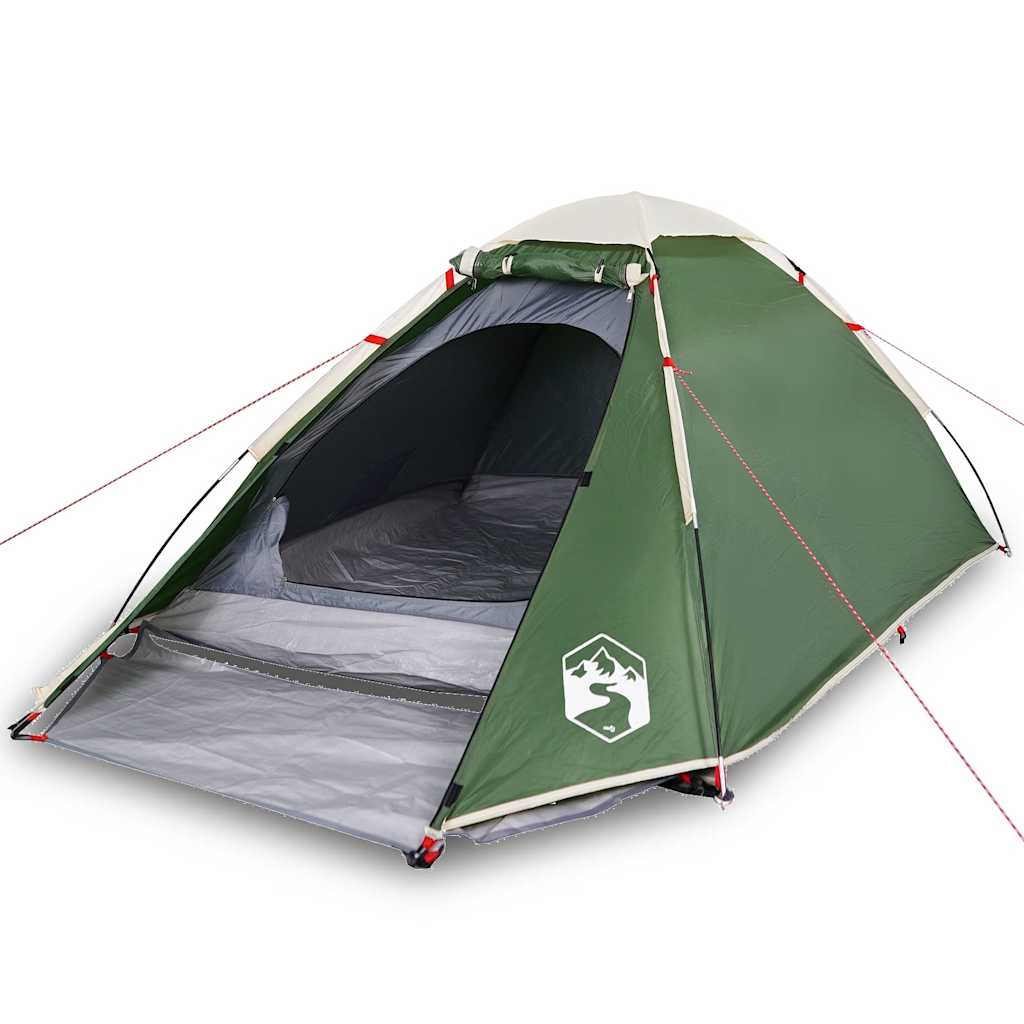 Kuppeltelt For Camping 2 Personer Grønn Vanntett
