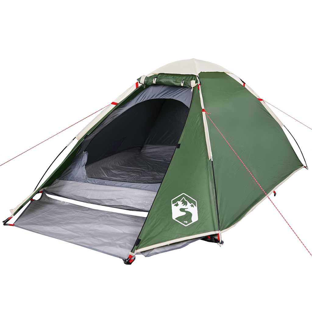 Kuppeltelt For Camping 2 Personer Grønn Vanntett