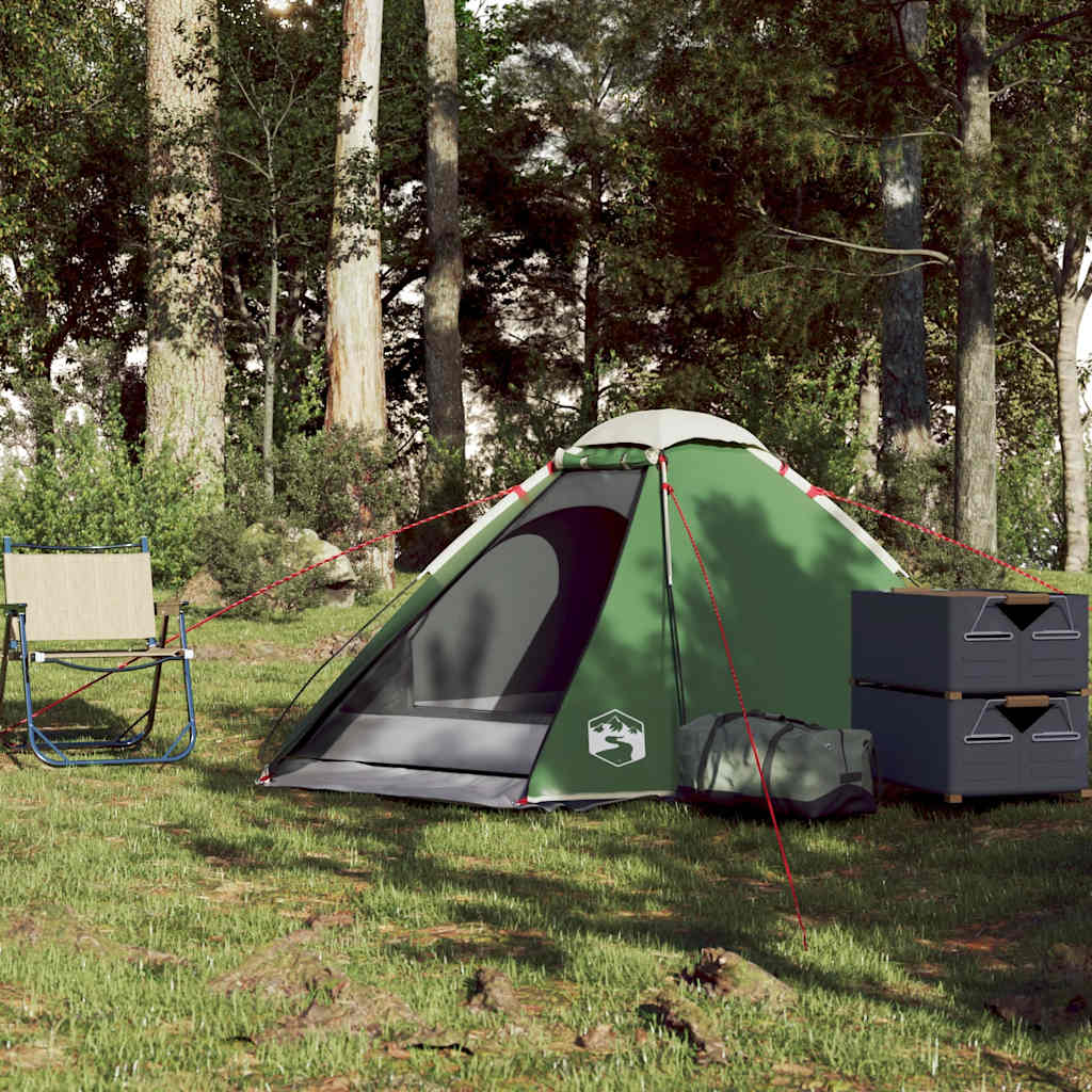 Kuppeltelt For Camping 2 Personer Grønn Vanntett