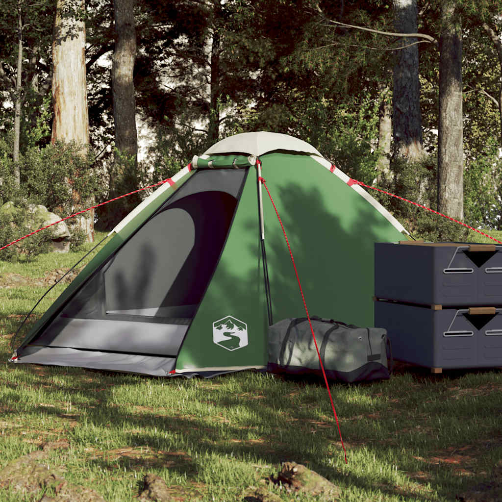 Kuppeltelt For Camping 2 Personer Grønn Vanntett