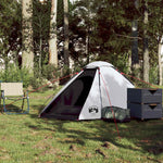 Kuppeltelt For Camping 2 Personer Hvit Blendingsstoff Vanntett
